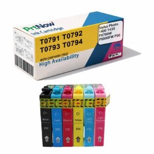 Compatible with Epson T0791 Ink Cartridge EPSON 1400 PX700W PX800FW P50 Printer Ink Tank-PrtNow