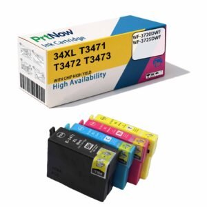 Compatible with Epson 34XL T3471 T3472 T3473 T3474 Ink Cartridges WF-3720DWF