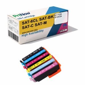 Compatible with Epson SAT-6CL SAT-BK SAT-C EP-712A EP-812A SAT Ink Cartridges