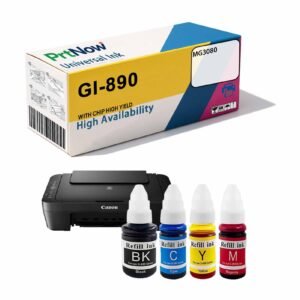 Compatible with Canon MG3080 Ink GI-890 Black and Color Ink MG3080 Inkjet Continuous Ink Supply Non-OEM