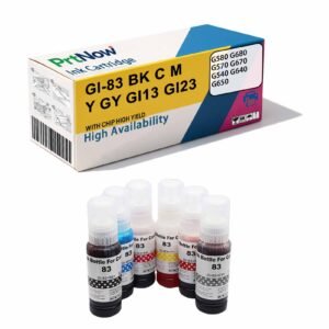 Compatible Canon GI-83BK/GY/C/M/Y/R Ink for Canon G680 G580 Inkjet Printers