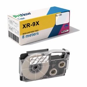 Aibisi Compatible with CASIO/Canon Label Printer Ribbons 9mm Full Color Range Multi Specifications XR-9X Series