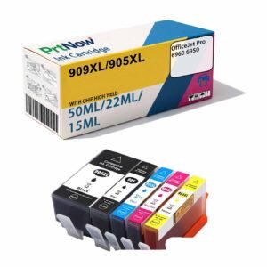 Compatible with HP 909XL/905XL Ink Cartridges for OfficeJet Pro 6960 6950 Color Printer Ink Cartridge-PrtNow