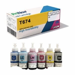 Suitable for Epson T674 ink L101 L111 L130 L201 L211 L220 printer ink 6-color pack