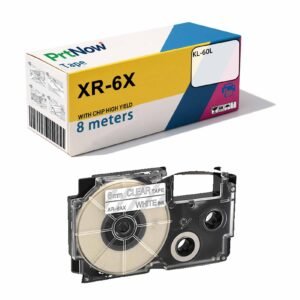 Ebisu Compatible with CASIO/Canon Label Printer Tape 6mm, Full Color Range, Multi-Specifications XR-6X Series