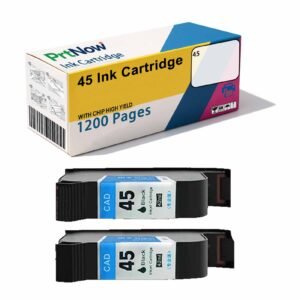 Compatible with HP45 Ink Cartridge, Coding Printer, CAD Garment Machine Plotter Ink Cartridge, HP C51645A Ink Cartridge