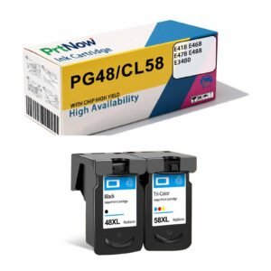 Compatible with Canon PG48 CL58 Ink Cartridge Refillable E418 E468 E478 E488 E3480 Printers