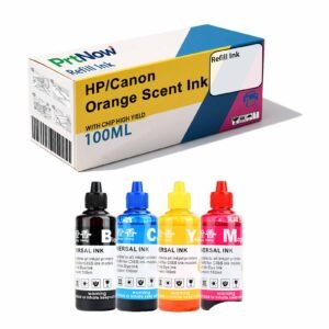 Suitable for HP/Canon Orange Scented Color Printer Ink, Refillable, Continuous Supply 100ml, Factory Wholesale
