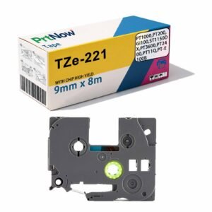 Suitable for Brother label printer PT-E100B printer ribbon self-adhesive labels white background black characters TZ-221 series