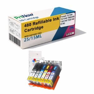 Compatible with Canon 480 Ink Cartridge PIXMA TS704 TR7540 TR8540 TS6140 TS8140 9140-PrtNow