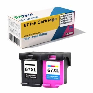 HP 67 Ink Cartridge Compatible with Deskjet 2700 2723 2330 6020 Printers Refillable Ink Cartridge