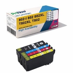 Compatible with Epson EPSON 802-I 802 802XL T802XL T802 Ink Cartridges for WF-4720 Printer