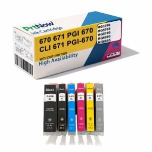 Compatible with Canon CANON 670 671 Ink Cartridge MG5765 5766 MG6860 MG6865 Printer Ink Cartridge