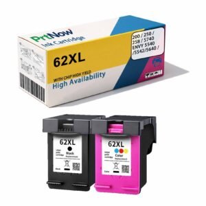 Compatible with HP HP62 Ink Cartridge 200 250 258 5744 5745 5746 8040 High Capacity Inkjet-PrtNow