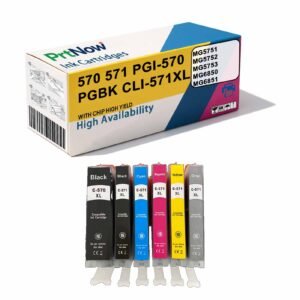 Compatible with Canon CANON PGI-570 PGBK CLI-571 MG7750 MG7752 MG6850 Ink Cartridges