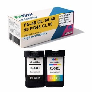 Compatible with Canon E478 Ink Cartridge PG-48 CL-58 E3480 E488 468 418 408 4580 Printers