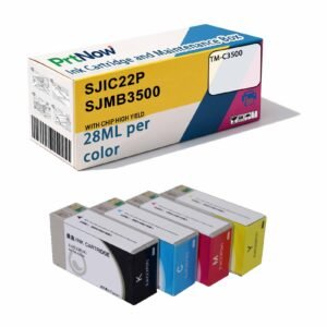 Compatible with Epson TM-C3500 Label Printer Ink Cartridge SJIC22P SJMB3500 Maintenance Box