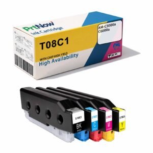Compatible with Epson T08C1-T08C4 Ink Cartridges, EPSON AM-C5000a C6000a Printer Ink Cartridge Box