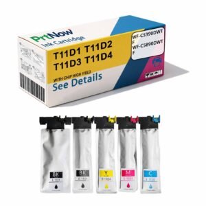 Compatible with Epson T11D1-T11D4 Ink Cartridges WF-C5390DWTF WF-C5890DWTF Ink Bag T11E1