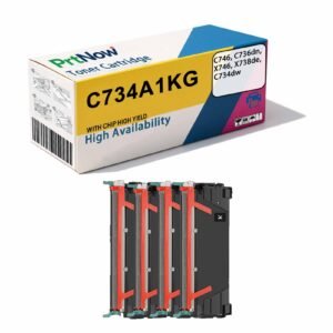 Compatible with Lexmark C746 toner cartridge, C736dn toner cartridge, X746, X738de ink cartridge, C734dw toner, C734A1KG toner powder-PrtNow