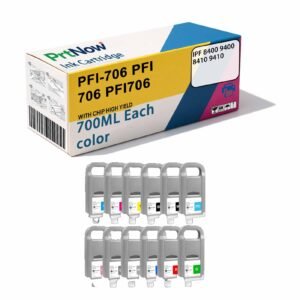 Compatible with Canon PFI-706 Ink Cartridge, Canon iPF 8400 9400 8410 9410 Printer Ink Cartridge