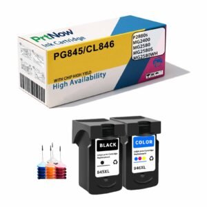 Compatible with Canon 845 Ink Cartridge CL846, TS3380, 3180, MG2580, 3080, Refillable, TR4580 Ink Cartridge