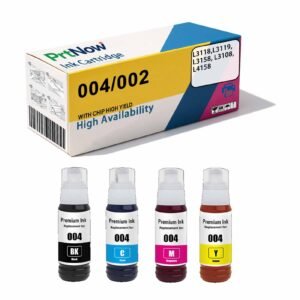 Compatible with Epson 004/002 Ink Tank System Ink Cartridges EP L3118/L3119/3158/3108/4158-PrtNow