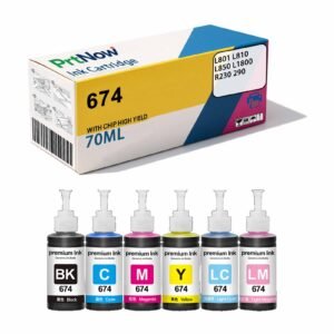 Compatible with Epson 674 Ink L801, 850, 810, 1800, R230, 290 Six-Color Continuous Ink Supply Printer
